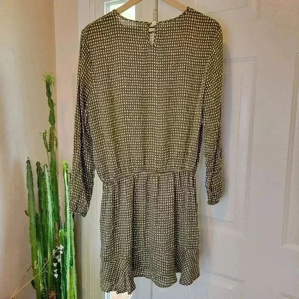 Mud Pie Olive Green Long Sleeve Dress